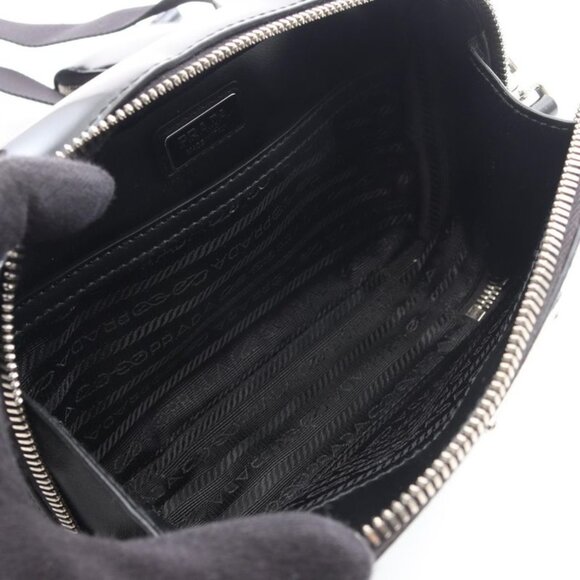 Prada Shoulder Bag Brick 2 Vh070 Black Patent Leather Brick Shoulder Bag - Picture 3 of 8